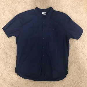 Old Navy Short Sleeved Button Down Navy - XXL